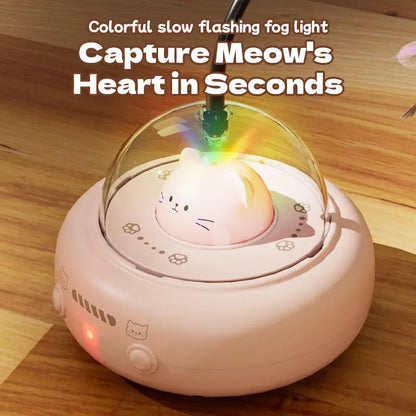 Automatic Interactive Cat Teaser Toy - Self-Playing Laser and Feather Combo for Engaging Playtime and Boredom Relief for Kittens