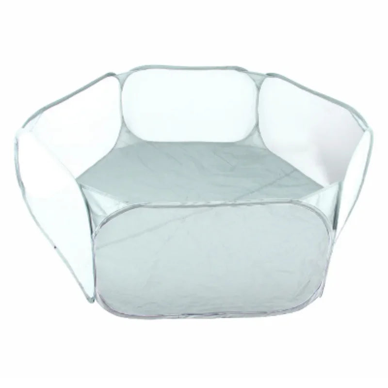Transparent Portable Pet Playpen - Folding Tent for Dogs, Cats, Hamsters, Rabbits, and Guinea Pigs