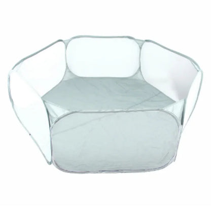Transparent Portable Pet Playpen - Folding Tent for Dogs, Cats, Hamsters, Rabbits, and Guinea Pigs