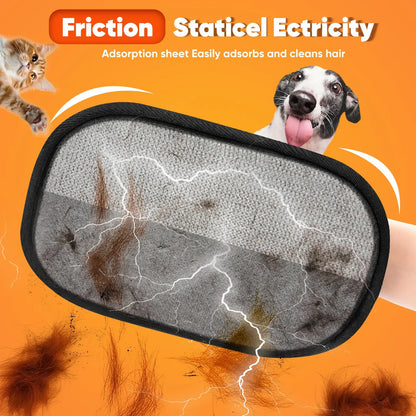 Electrostatic Reusable Pet Hair Removal Gloves for Efficient Cleaning of Furniture, Carpets, and Car Interiors