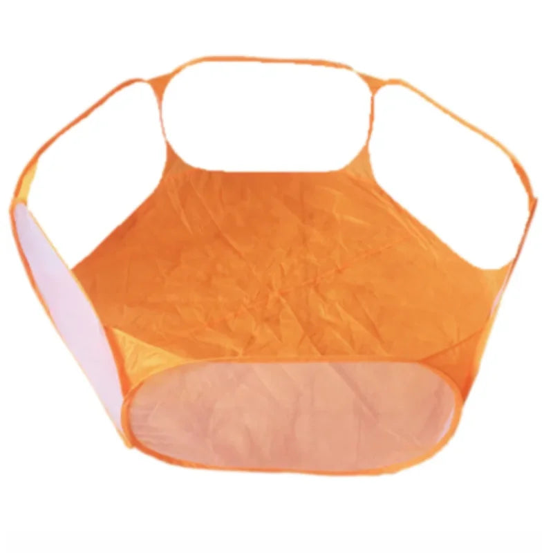 Transparent Portable Pet Playpen - Folding Tent for Dogs, Cats, Hamsters, Rabbits, and Guinea Pigs