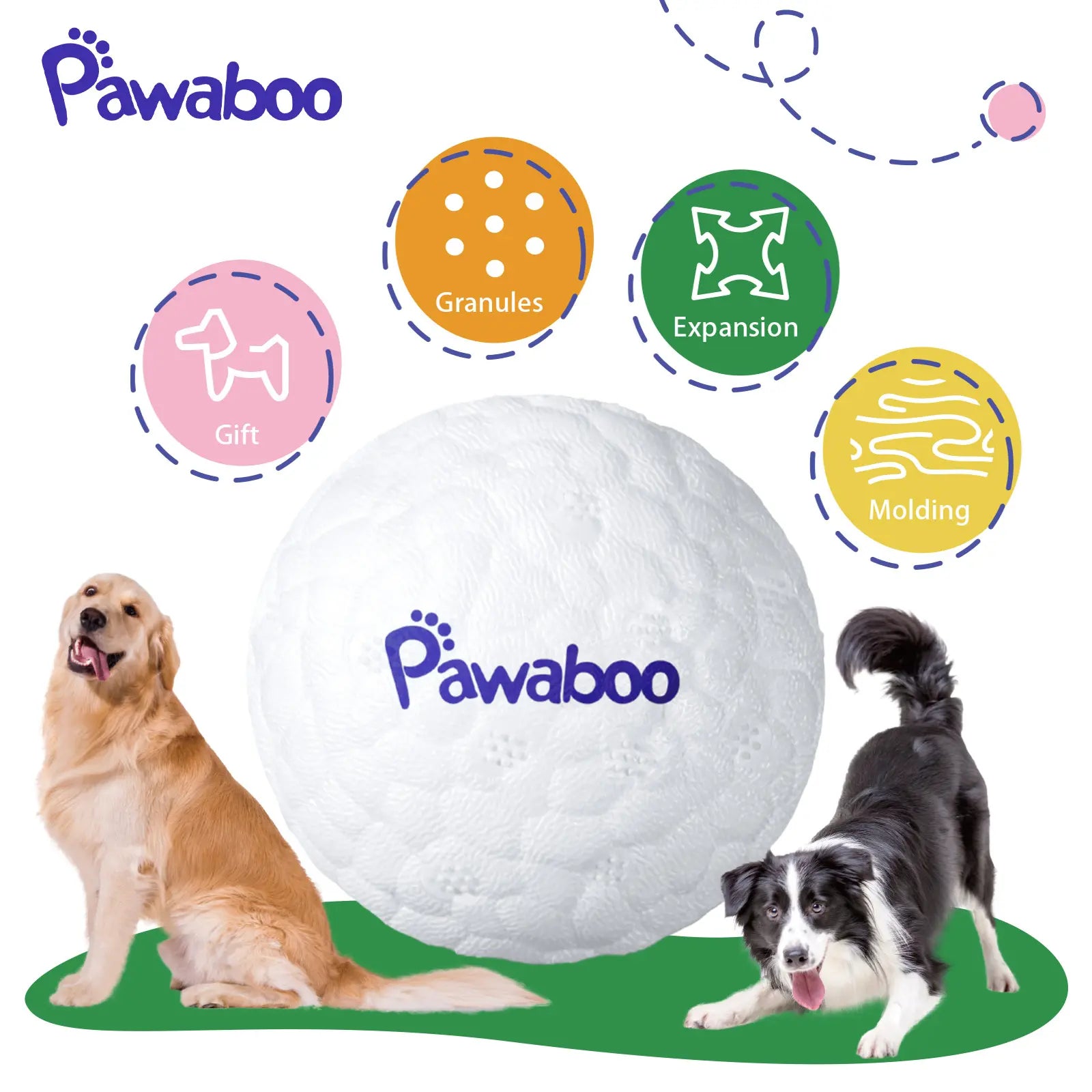 Indestructible Dog Tennis Balls for Aggressive Chewers - Interactive High Bounce Fetch Toys for Large, Medium, Small Dogs and Puppies