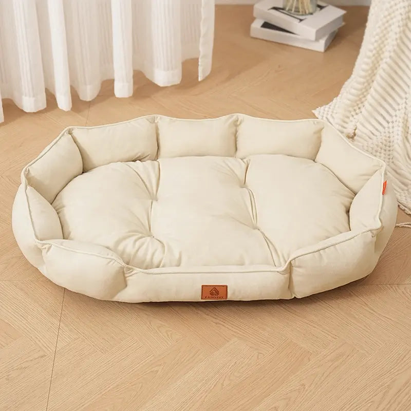 Luxurious All-Season Dog Bed: Plush Anti-Slip Sofa for Cats & Dogs – Cozy Washable Cushion with Warm Support