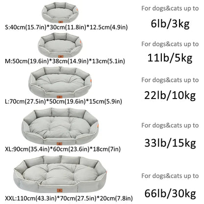 Luxurious All-Season Dog Bed: Plush Anti-Slip Sofa for Cats & Dogs – Cozy Washable Cushion with Warm Support