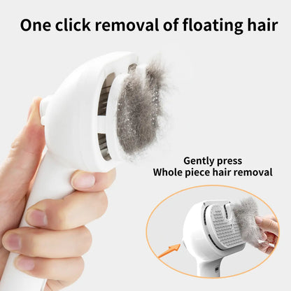 Pet Hair Removal Comb with Shedding Button - 1-Piece Brush for Cats and Dogs, Ideal for Grooming and Massage