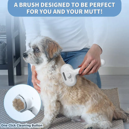 Pet Hair Removal Comb with Shedding Button - 1-Piece Brush for Cats and Dogs, Ideal for Grooming and Massage