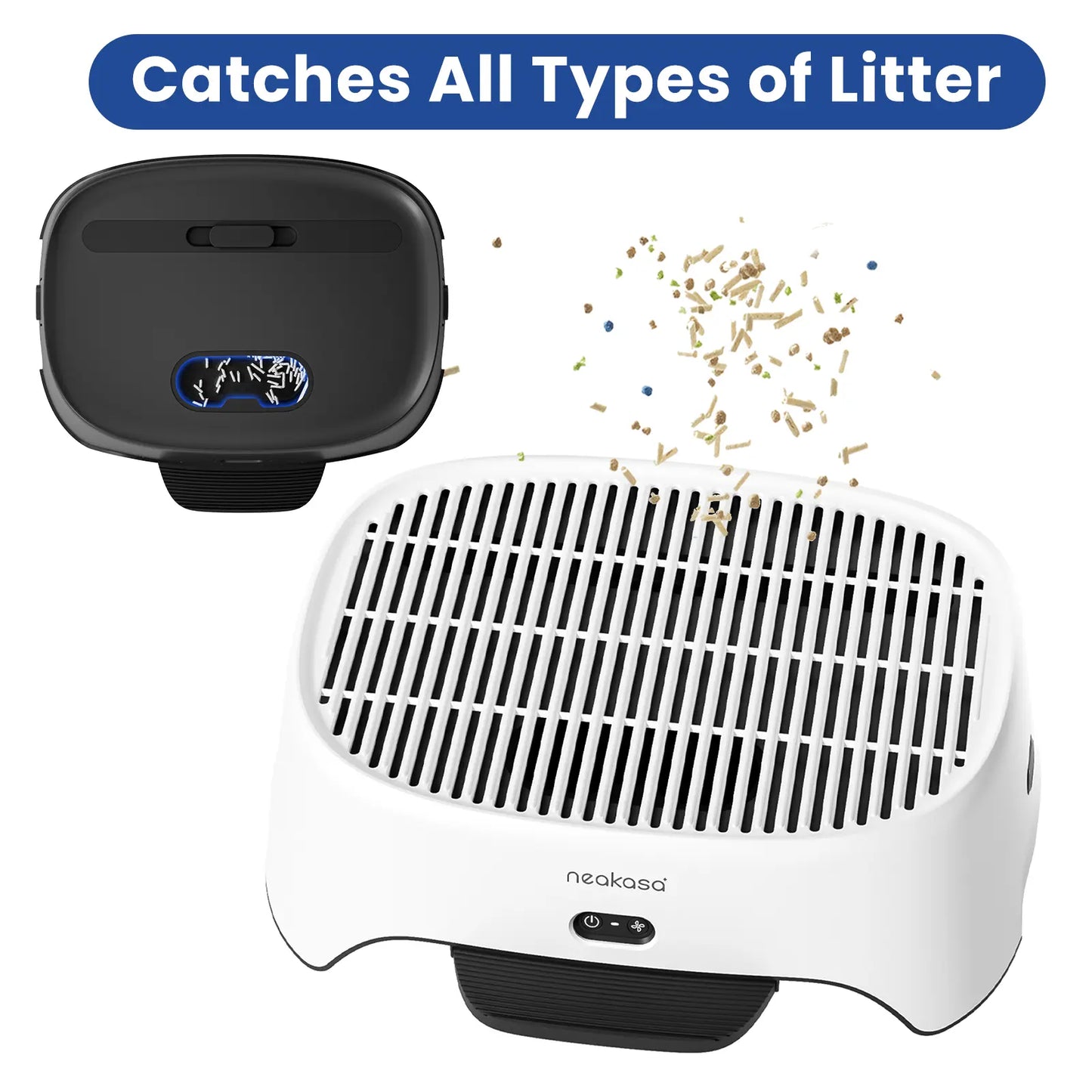 Neakasa Airstep Pet Air Purifier with Three Modes for Odor, Dust, and Pet Hair Control - Compatible with M1 Plus, M1 Lite, and Most Automatic and Traditional Litter Boxes