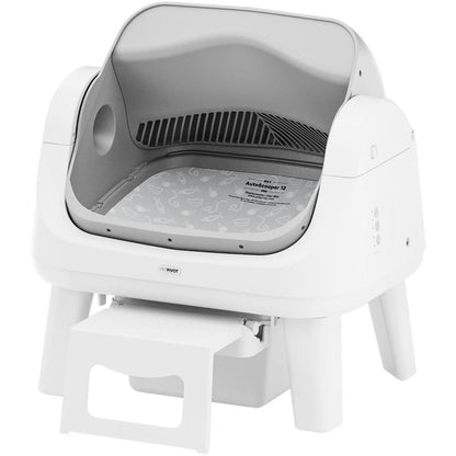 Petpivot Autoscooper 12 Lite Open Top Self-Cleaning Cat Litter Box with Advanced Safety Sensors and Senior Cat Access Features