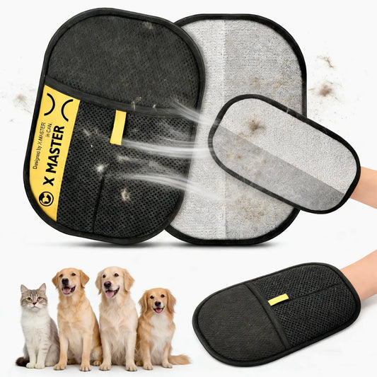 Electrostatic Reusable Pet Hair Removal Gloves for Efficient Cleaning of Furniture, Carpets, and Car Interiors