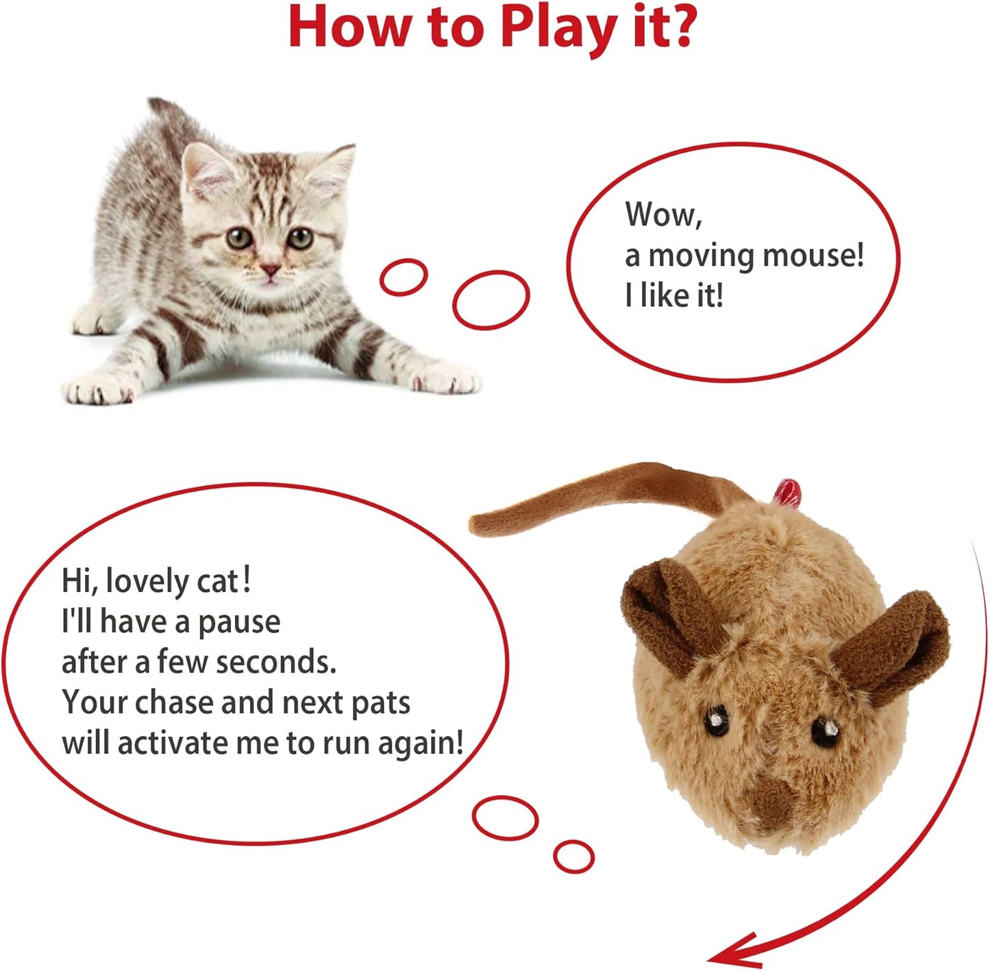 RealPets Automatic Moving Mouse Cat Toy