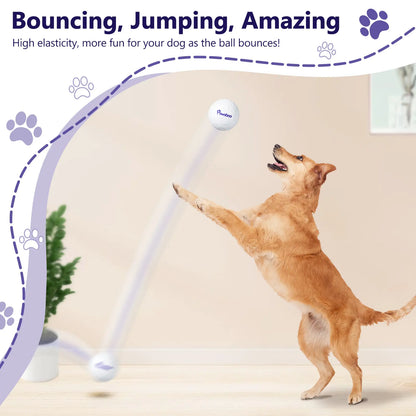 Indestructible Dog Tennis Balls for Aggressive Chewers - Interactive High Bounce Fetch Toys for Large, Medium, Small Dogs and Puppies