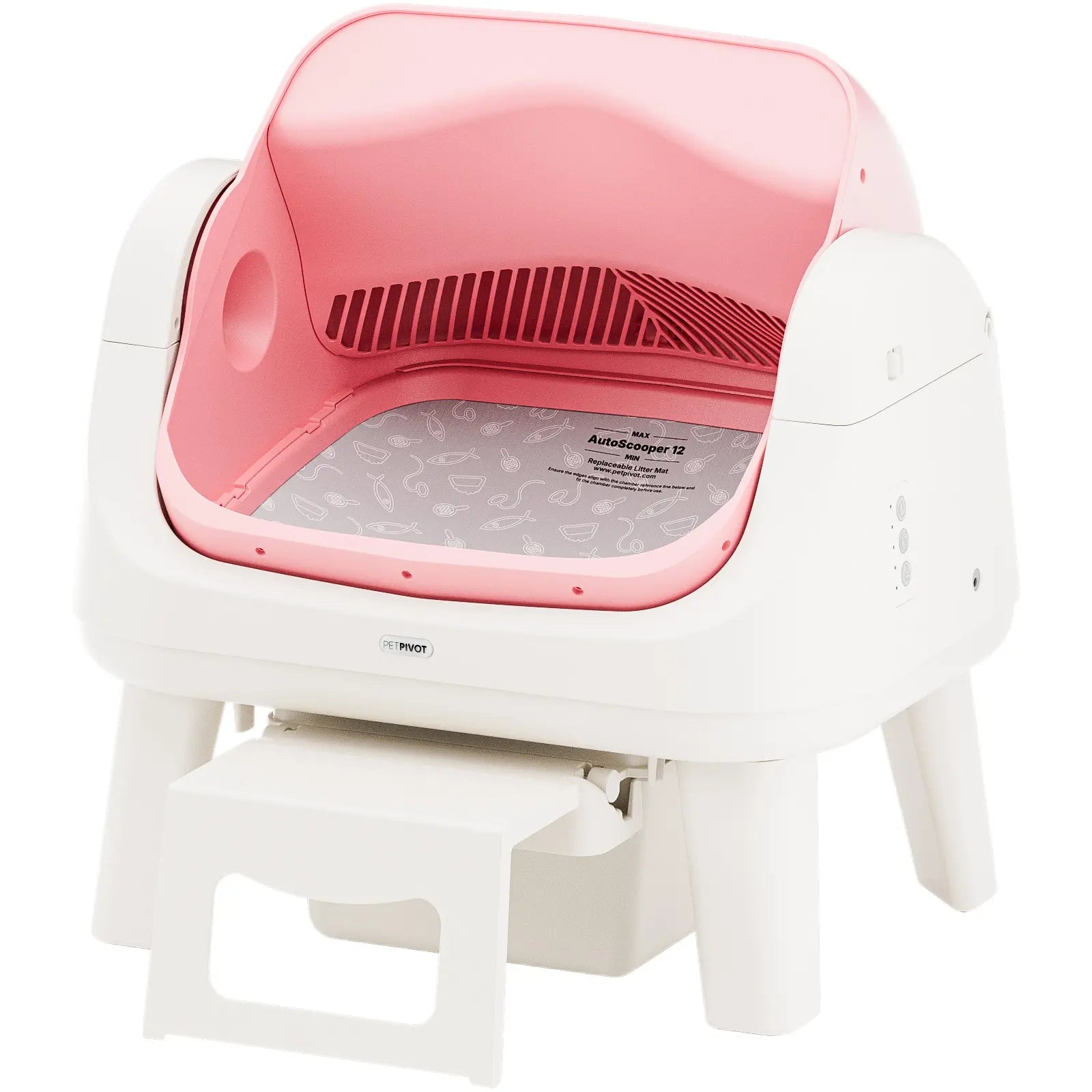 Petpivot Autoscooper 12 Lite Open Top Self-Cleaning Cat Litter Box with Advanced Safety Sensors and Senior Cat Access Features