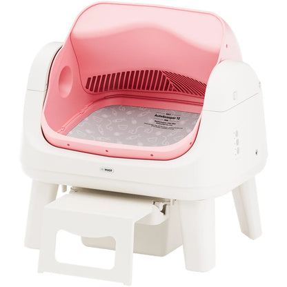 Petpivot Autoscooper 12 Lite Open Top Self-Cleaning Cat Litter Box with Advanced Safety Sensors and Senior Cat Access Features
