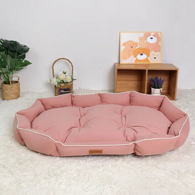 Luxurious All-Season Dog Bed: Plush Anti-Slip Sofa for Cats & Dogs – Cozy Washable Cushion with Warm Support