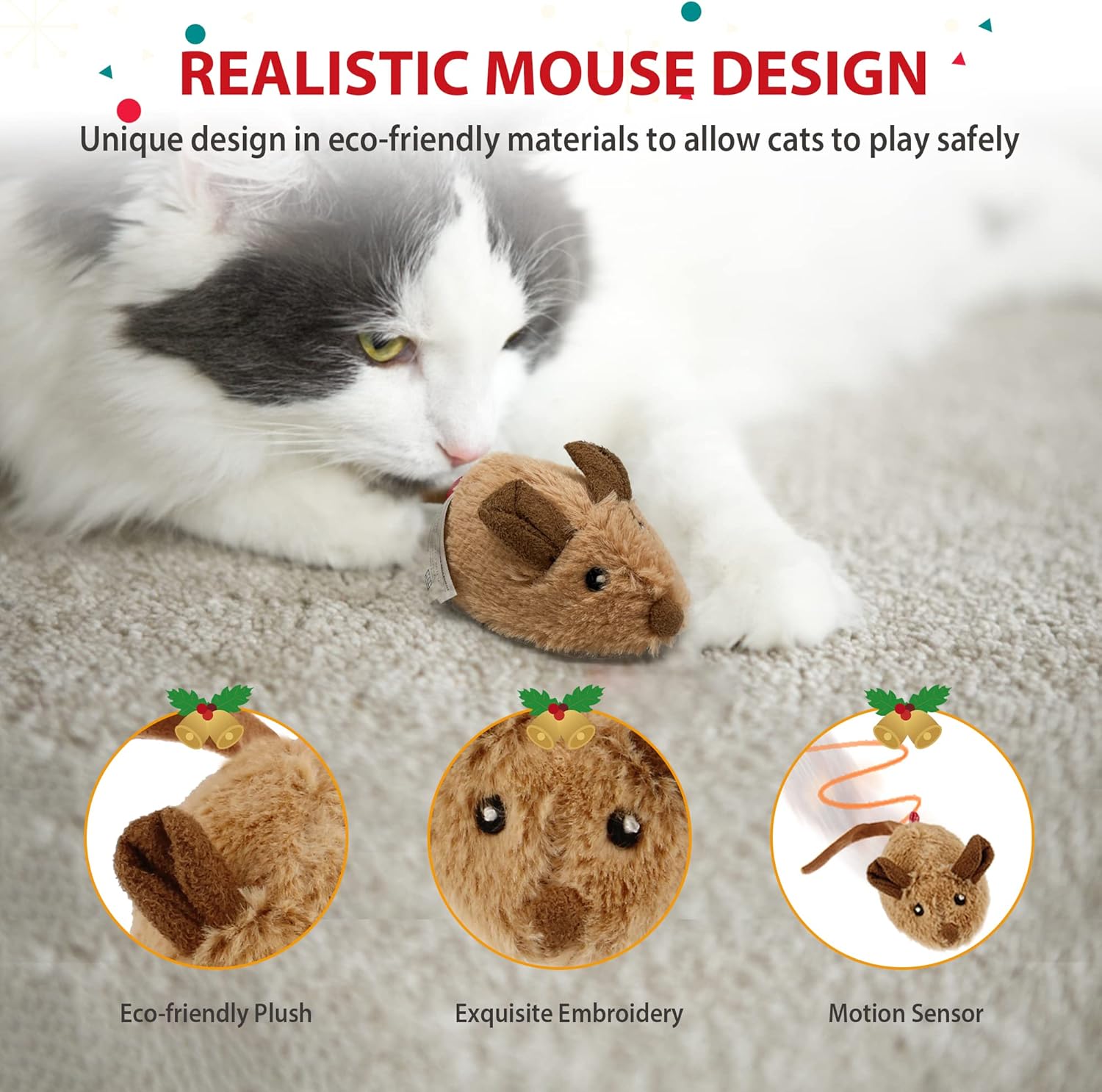 RealPets Automatic Moving Mouse Cat Toy