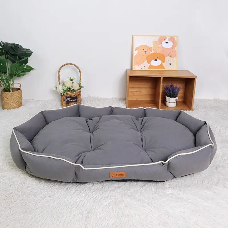 Luxurious All-Season Dog Bed: Plush Anti-Slip Sofa for Cats & Dogs – Cozy Washable Cushion with Warm Support
