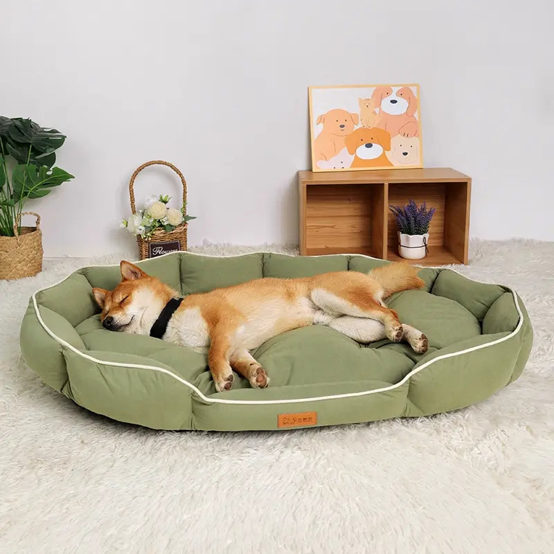 Luxurious All-Season Dog Bed: Plush Anti-Slip Sofa for Cats & Dogs – Cozy Washable Cushion with Warm Support