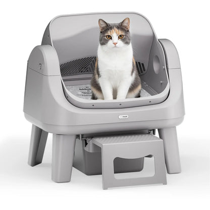 Petpivot Autoscooper 12 Lite Open Top Self-Cleaning Cat Litter Box with Advanced Safety Sensors and Senior Cat Access Features