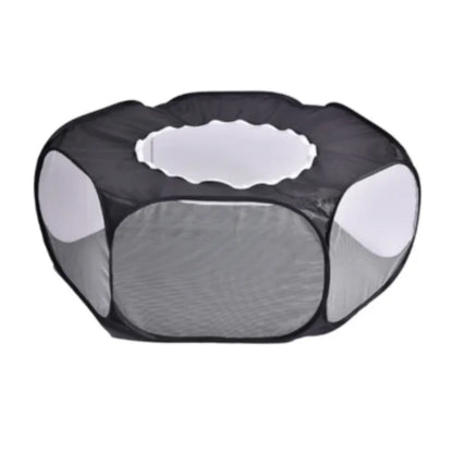 Transparent Portable Pet Playpen - Folding Tent for Dogs, Cats, Hamsters, Rabbits, and Guinea Pigs
