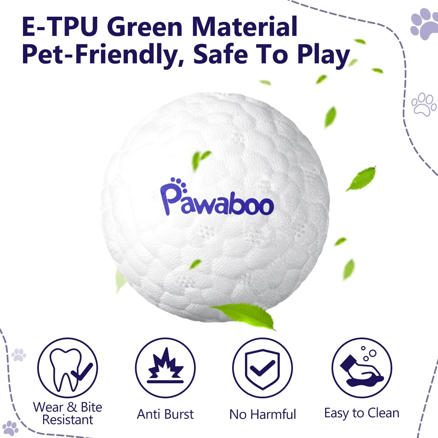 Indestructible Dog Tennis Balls for Aggressive Chewers - Interactive High Bounce Fetch Toys for Large, Medium, Small Dogs and Puppies