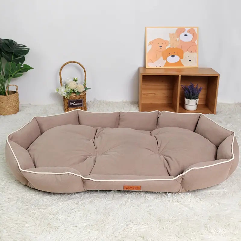 Luxurious All-Season Dog Bed: Plush Anti-Slip Sofa for Cats & Dogs – Cozy Washable Cushion with Warm Support