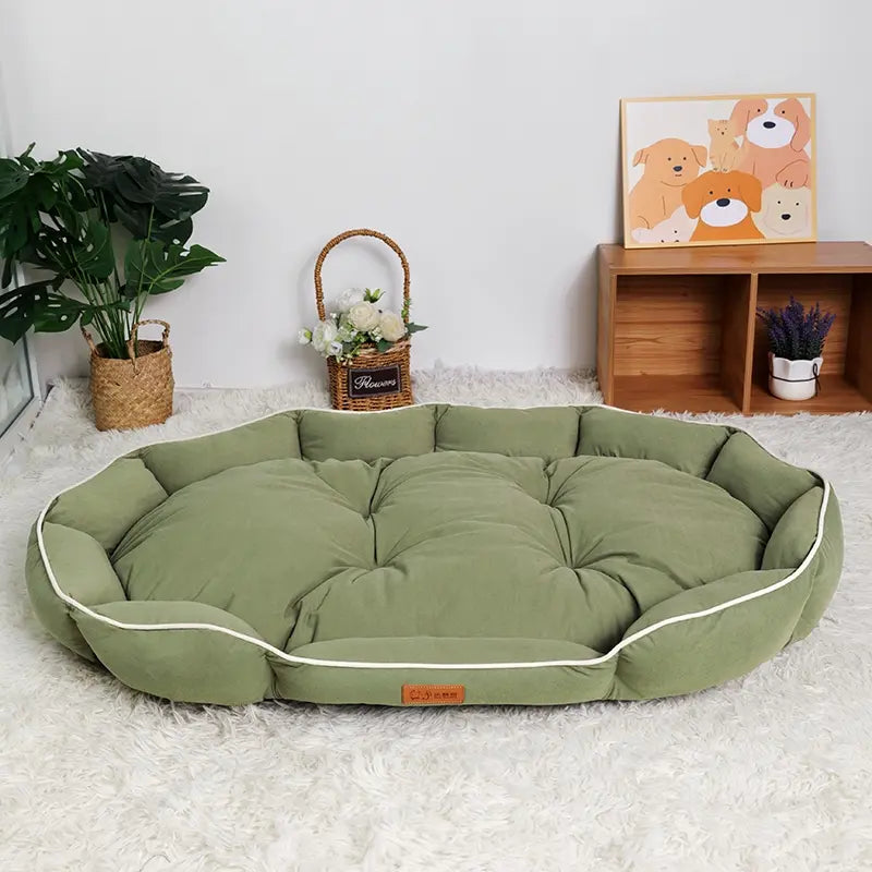 Luxurious All-Season Dog Bed: Plush Anti-Slip Sofa for Cats & Dogs – Cozy Washable Cushion with Warm Support