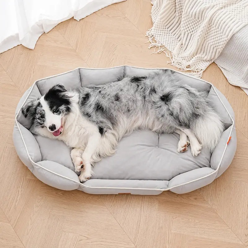 Luxurious All-Season Dog Bed: Plush Anti-Slip Sofa for Cats & Dogs – Cozy Washable Cushion with Warm Support